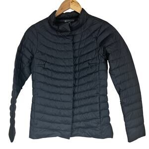 Athleta Women's Black Downkind Jacket Size XXS Goose Down Excellent Condition